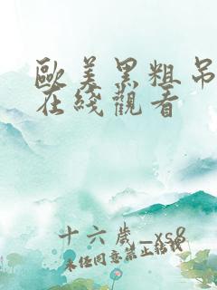 欧美黑粗吊15在线观看