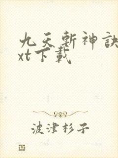 九天斩神诀最txt下载