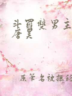 斗罗双男主cp唐昊