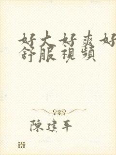 好大好爽好深好舒服视频