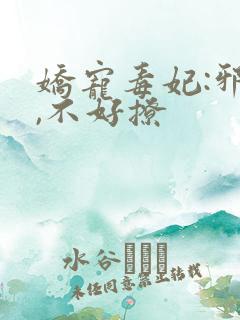 娇宠毒妃:邪王,不好撩