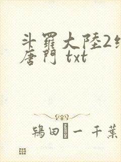 斗罗大陆2绝世唐门 txt