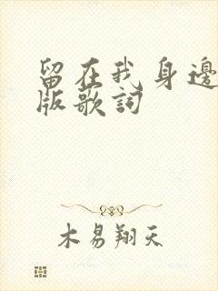 留在我身边中文版歌词