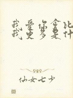 我爱你会比你爱我更多是什么歌