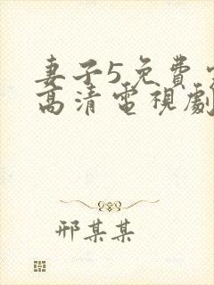 妻子5免费完整高清电视剧在线看中文