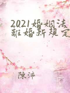 2021婚姻法离婚新规定财产怎么分割