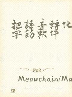 把语音转化成文字的软件