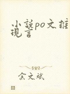 小说po文推荐现言