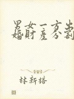 男女一方出轨离婚财产分割