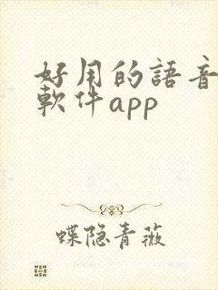 好用的语音聊天软件app