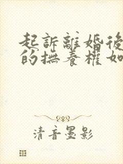 起诉离婚后孩子的抚养权如何判决