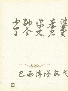 少帅你老婆又跑了全文免费阅读你