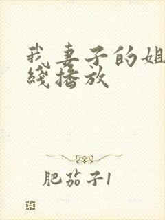 我妻子的姐姐在线播放