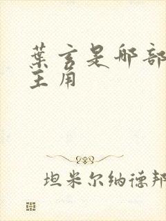 叶玄是哪部小说主角