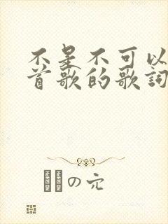 不是不可以是哪首歌的歌词