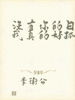 没有你的日子里我真的好孤单歌词