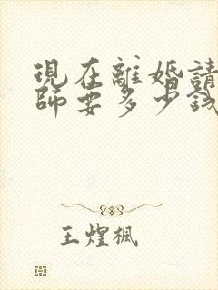 现在离婚请个律师要多少钱