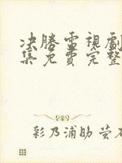 决胜电视剧40集免费完整版