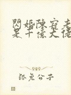 闪婚陈宠老公竟是千亿大佬