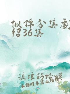 似锦分集剧情介绍36集