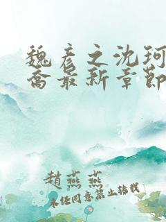 魏彦之沈珂霍云乔最新章节在线阅读