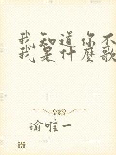 我知道你不再爱我是什么歌