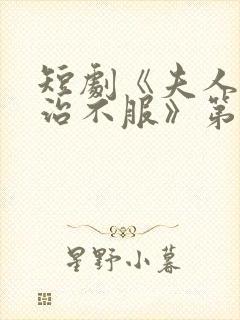 短剧《夫人她专治不服》第二部免费