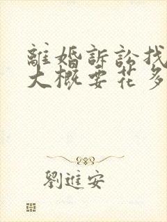 离婚诉讼找律师大概要花多少钱