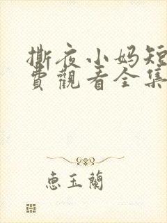 撕夜小妈短剧免费观看全集最新章节