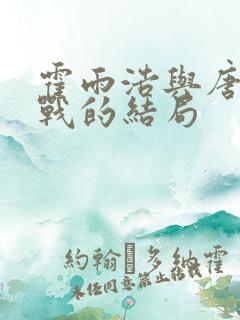 霍雨浩与唐三大战的结局