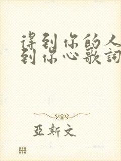 得到你的人却得到你心歌词