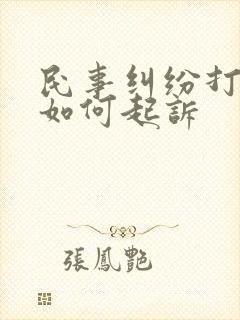 民事纠纷打官司如何起诉