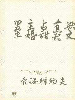 男主占有欲强的军婚甜宠文