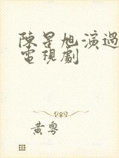 陈星旭演过哪些电视剧