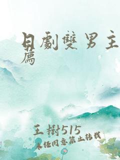 日剧双男主剧推荐