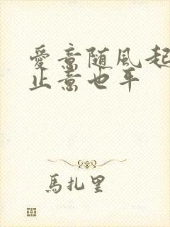 爱意随风起,风止意也平