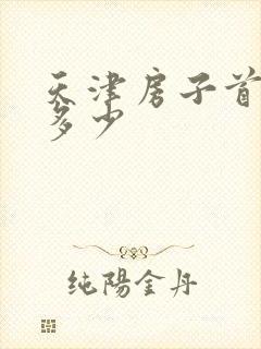 天津房子首付是多少