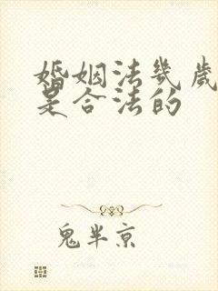 婚姻法几岁结婚是合法的