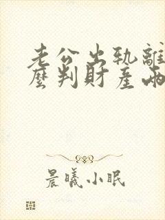 老公出轨离婚怎么判财产两个孩子