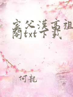 家父汉高祖笔趣阁txt下载