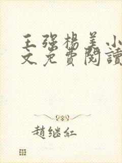 王强杨美小说全文免费阅读最新章节