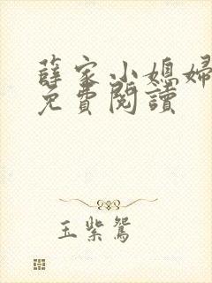 薛家小媳妇小说免费阅读