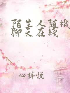 陌生人随机匹配聊天在线