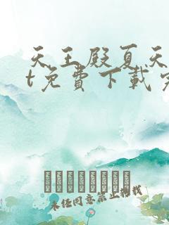 天王殿夏天txt免费下载完结全本