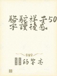 骆驼祥子500字读后感