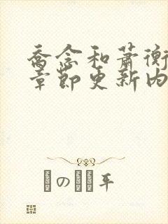 乔念和萧衡最新章节更新内容分享