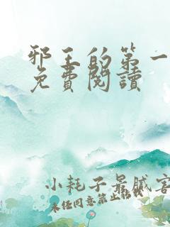 邪王的第一宠妃免费阅读