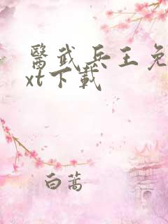 医武兵王免费txt下载