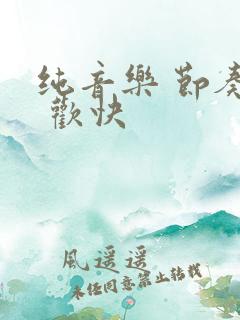 纯音乐 节奏快 欢快