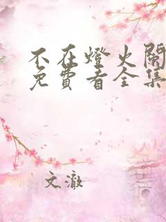 不在灯火阑珊处免费看全集